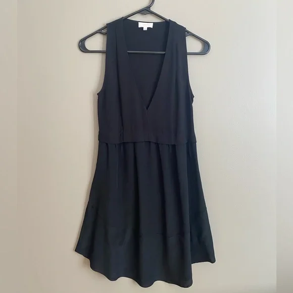 Aritzia Wilfred Black Silk Vignette Dress Size 00 - Picture 4 of 9